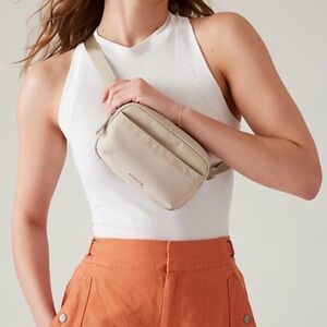 Athleta All About Crossbody Power of She Belt Bag in Oak Neutral Tan